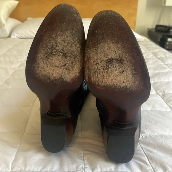 CITY BOOTS The Memorial Boot in Navy - leather western boots women’s 10 - Picture 6 of 7